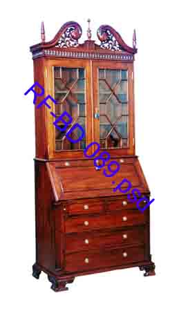 Bureau w. Bookcase, 2 doors