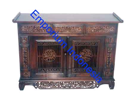 Carved Korean Style Furniture - Buffet