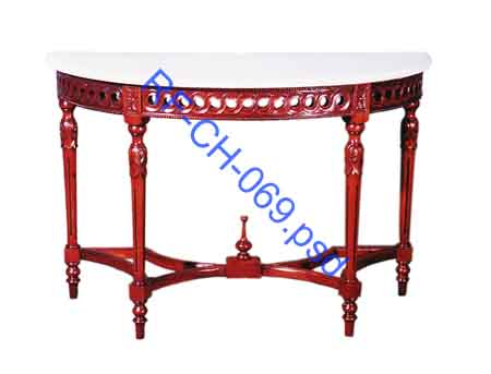 Wooden Console with Marble