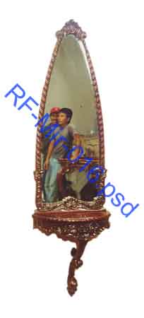 Corner Mirror with Shelf
