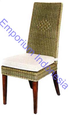 Rattan Chair & Cushion